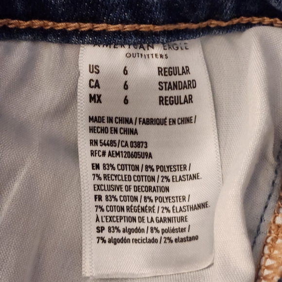 American Eagle Outfitters Distressed Blue Skinny Jeans - Picture 2 of 3